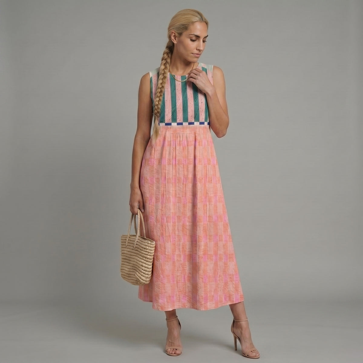 Lily™ | Vestido Midi a Rayas en Colores Pastel