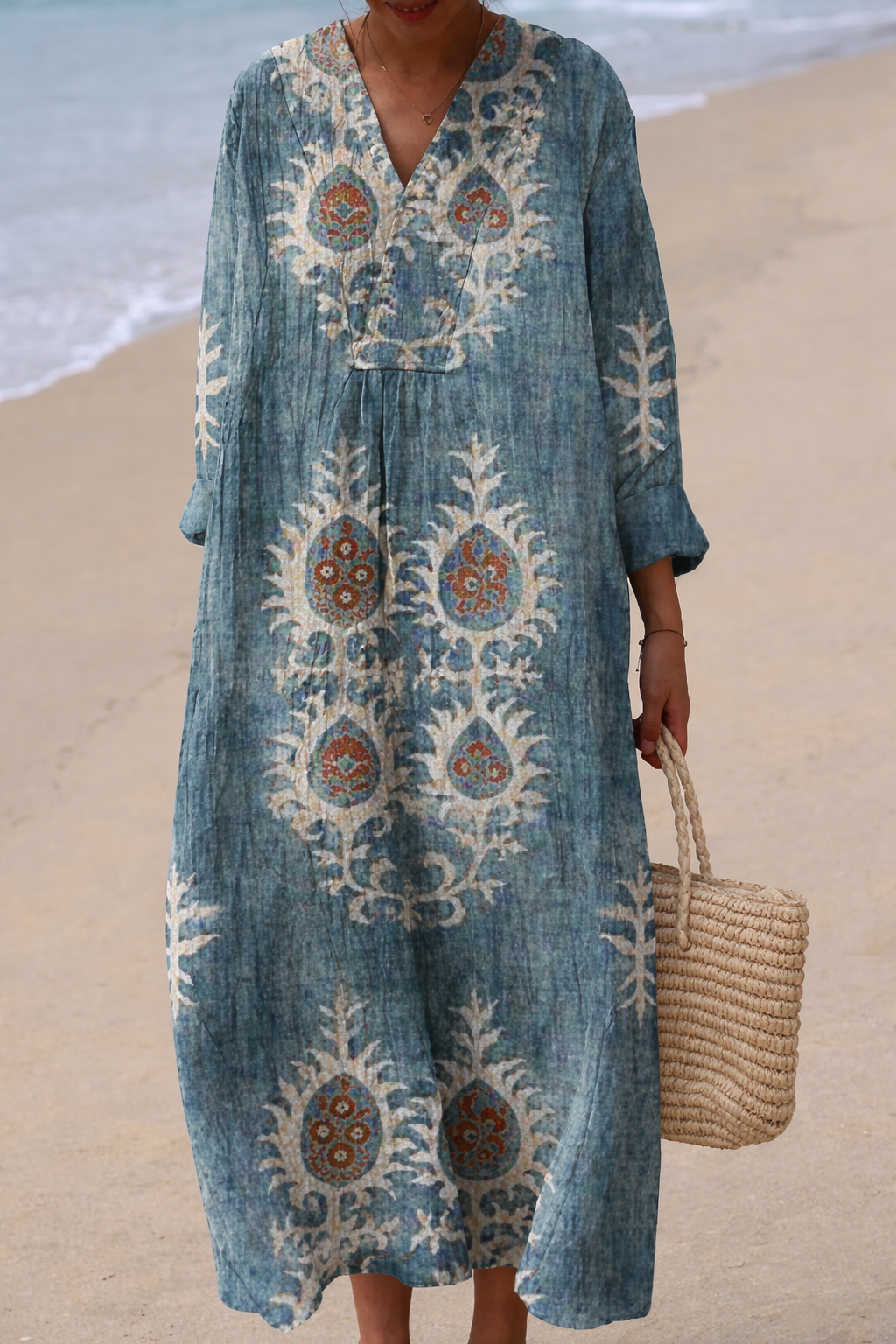Adria™ | Vestido boho maxi