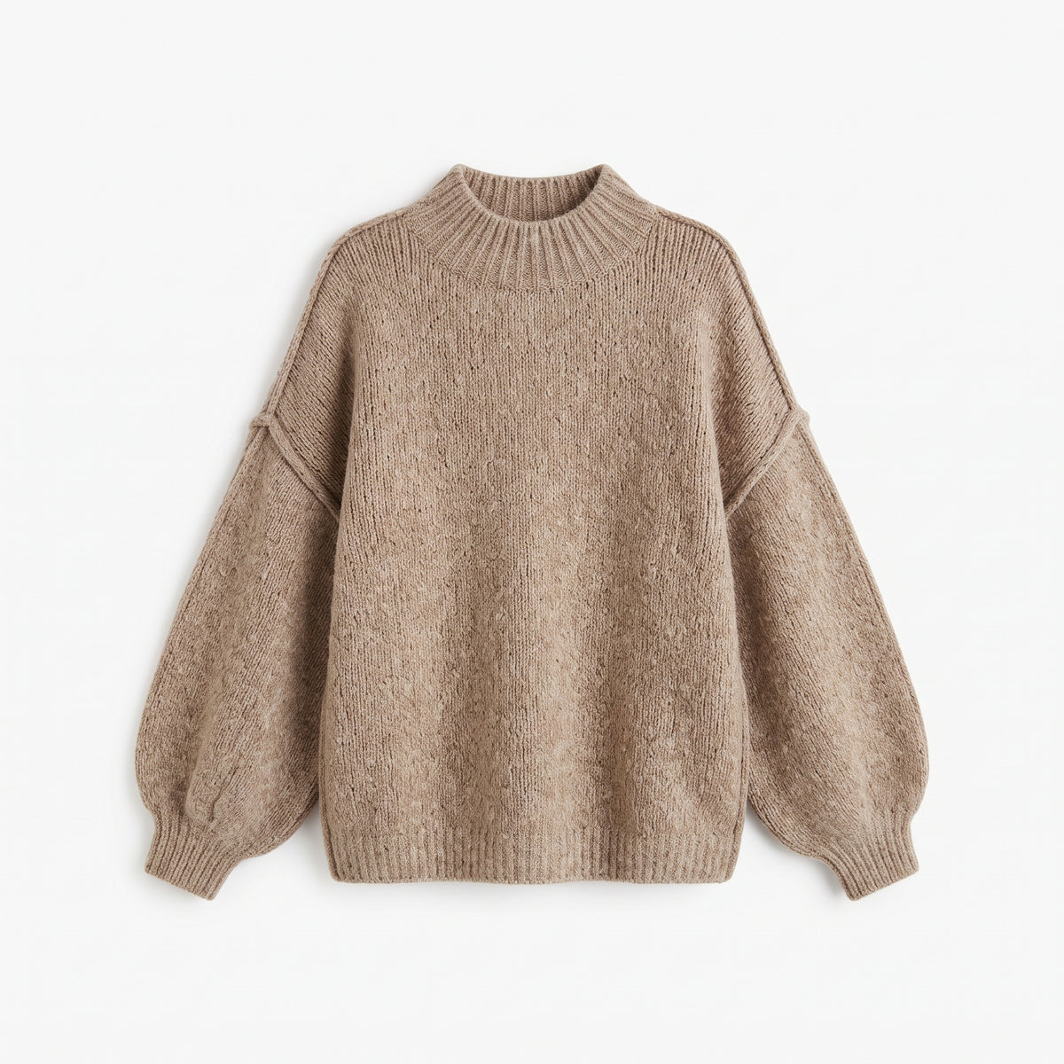 Cassia Jersey de Punto Oversized con Mangas Globo
