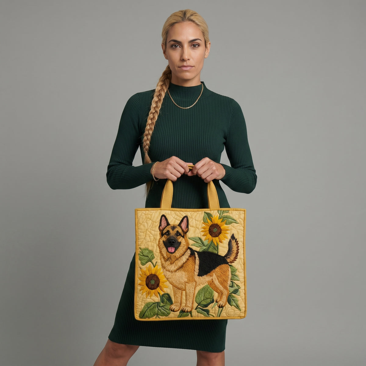 Bolso Artesanal | Pastor Alemán Floral
