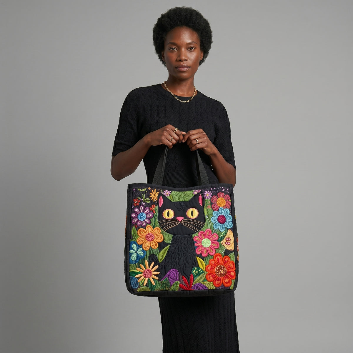Bolso Artesanal | Encantador Gato Negro