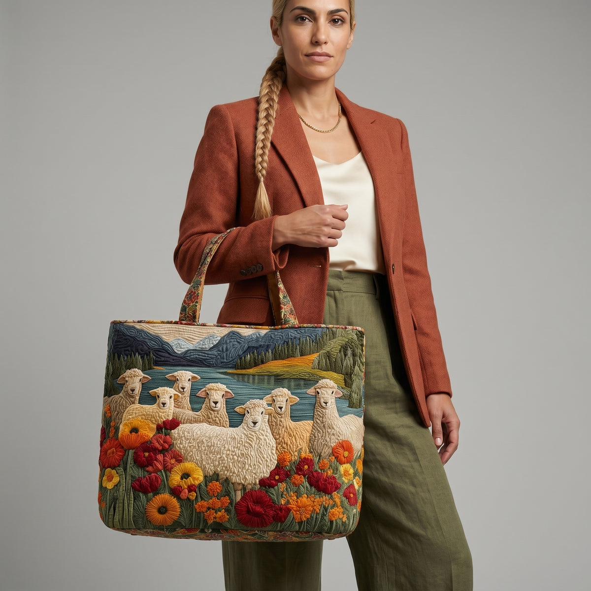Bolso Artesanal | Ovejas junto al Lago