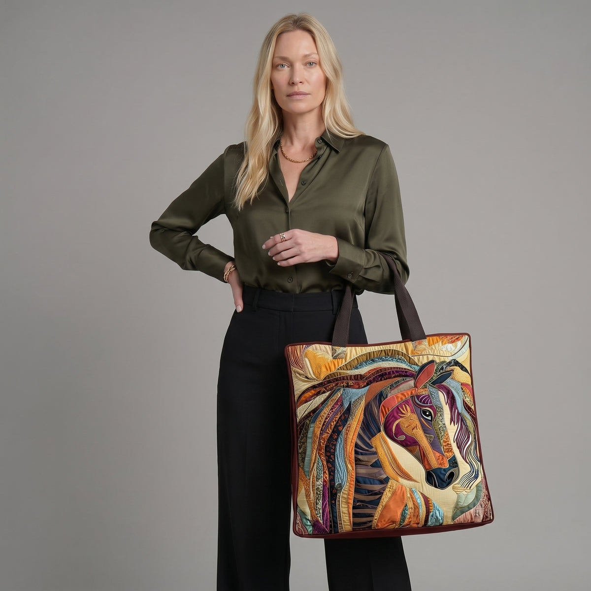 Bolso Artesanal | Caballo en Mosaico Multicolor
