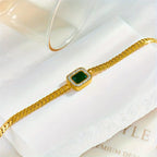 Pulsera verde Joana Grøn con esmeralda