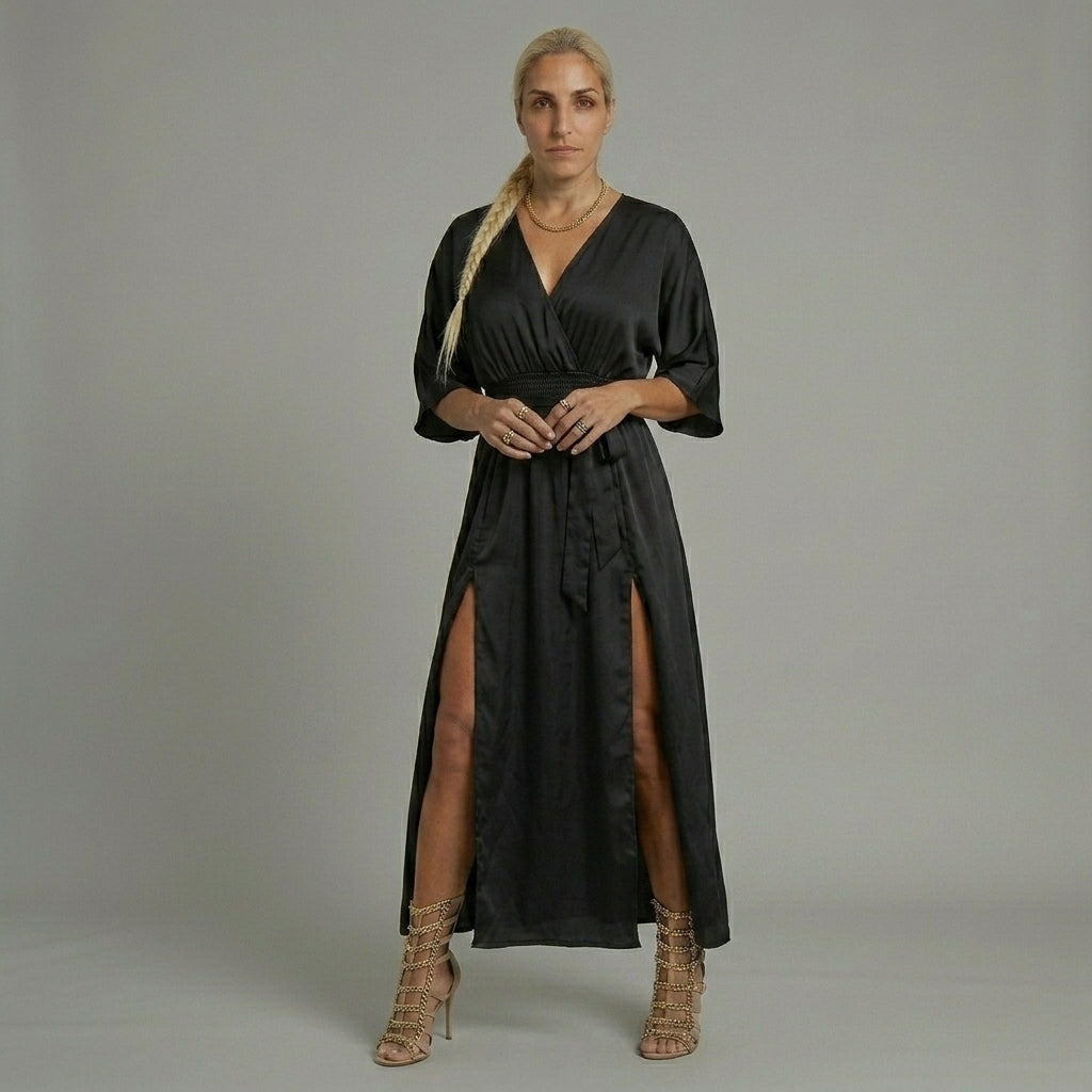 Sabrina - vestido maxi con escote en V