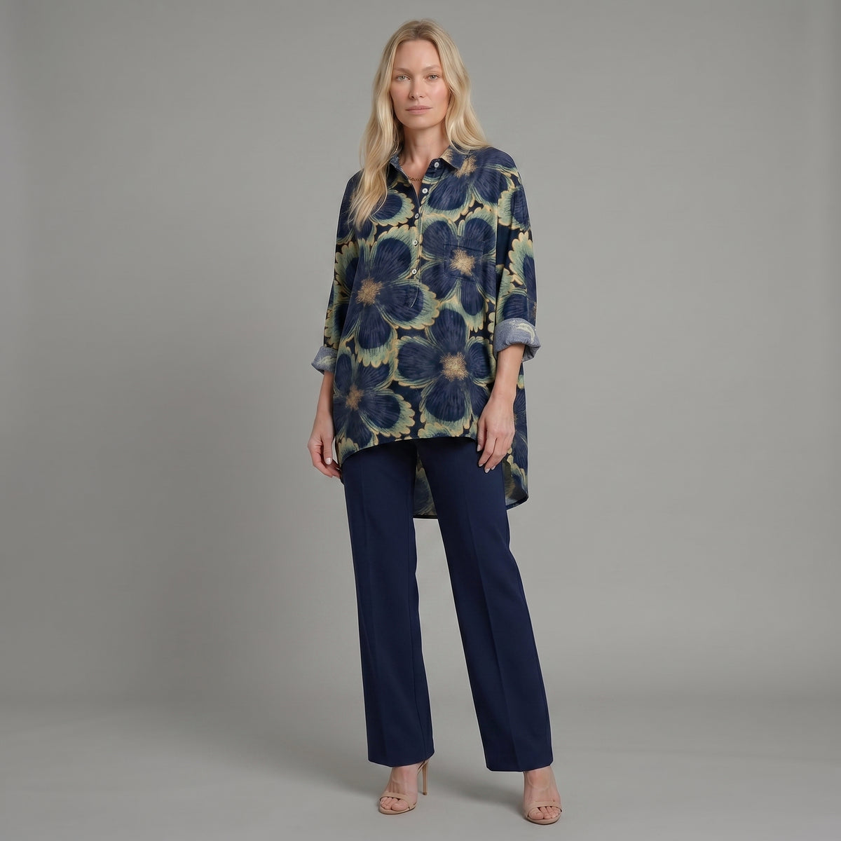 Soleil™ | Blusa de lino atemporal con estampado