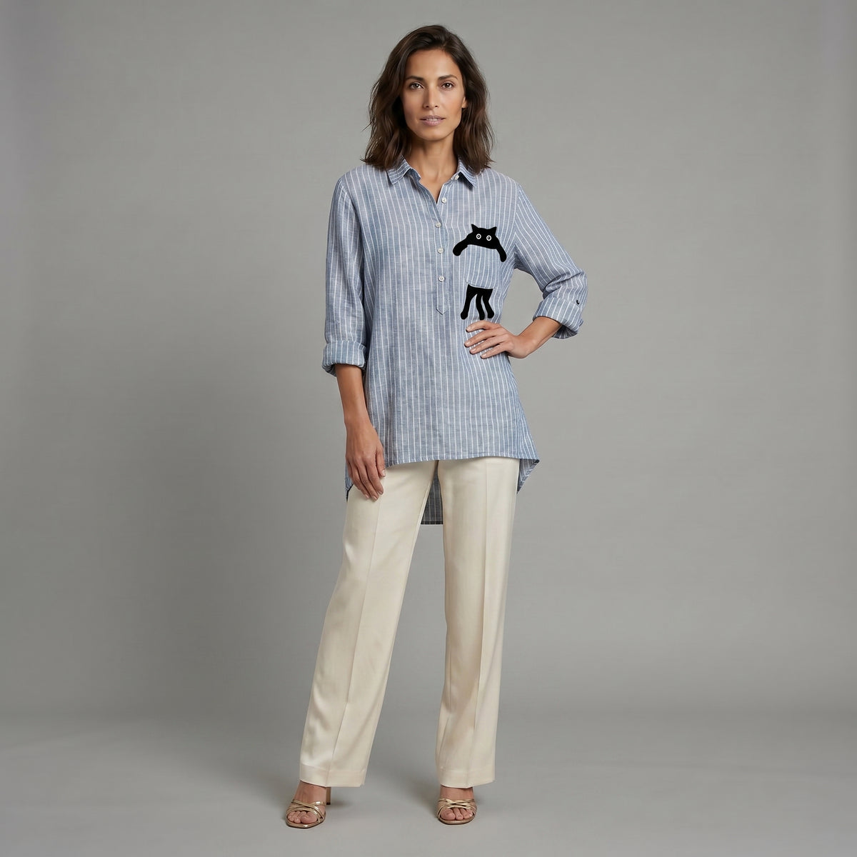 Isolde™ | Blusa de lino atemporal con estampado