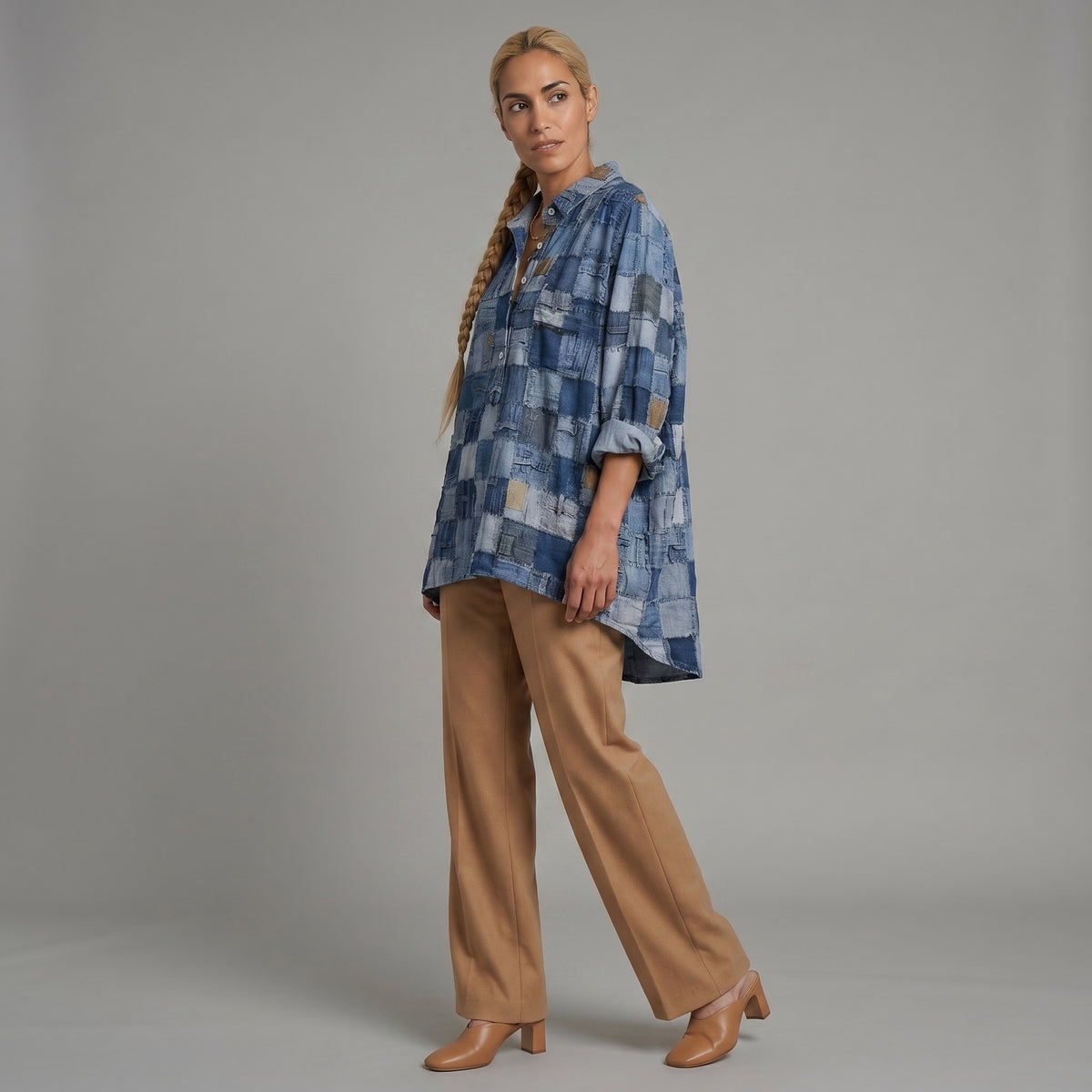 Marie | Blusa con estampado cuadros