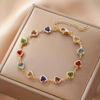 Pulsera única con forma de corazón