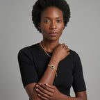 Pulsera verde Joana Grøn con esmeralda