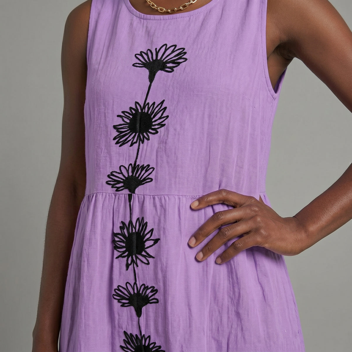 Emma™ | Vestido Midi Violet Bloom