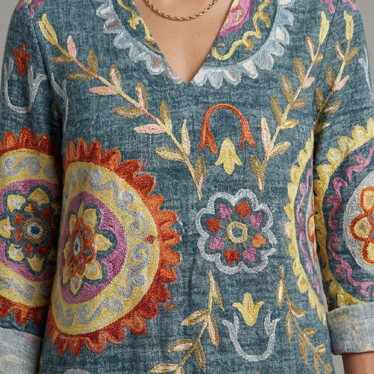 Soraya | Vestido bohemio con estampado étnico