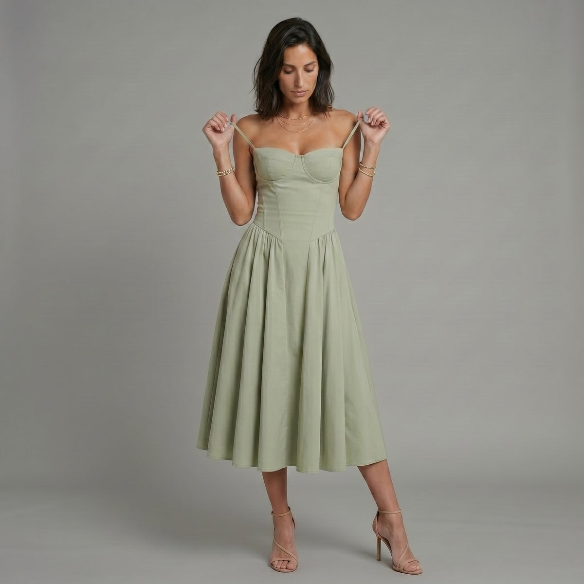 Rosalie - vestido elegante con corsé sin mangas