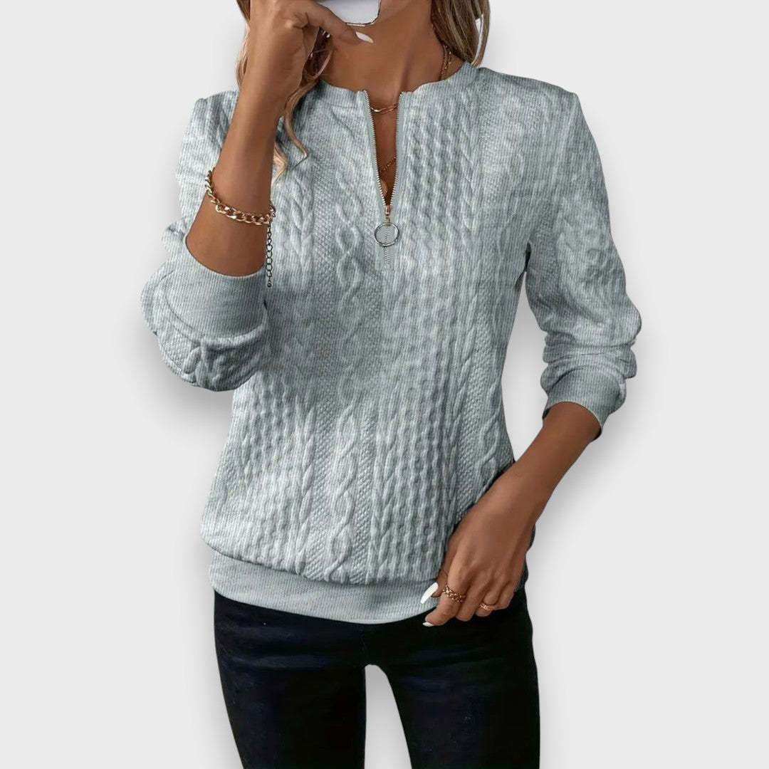 Eugénia - Elegante chaqueta de mujer con cremallera