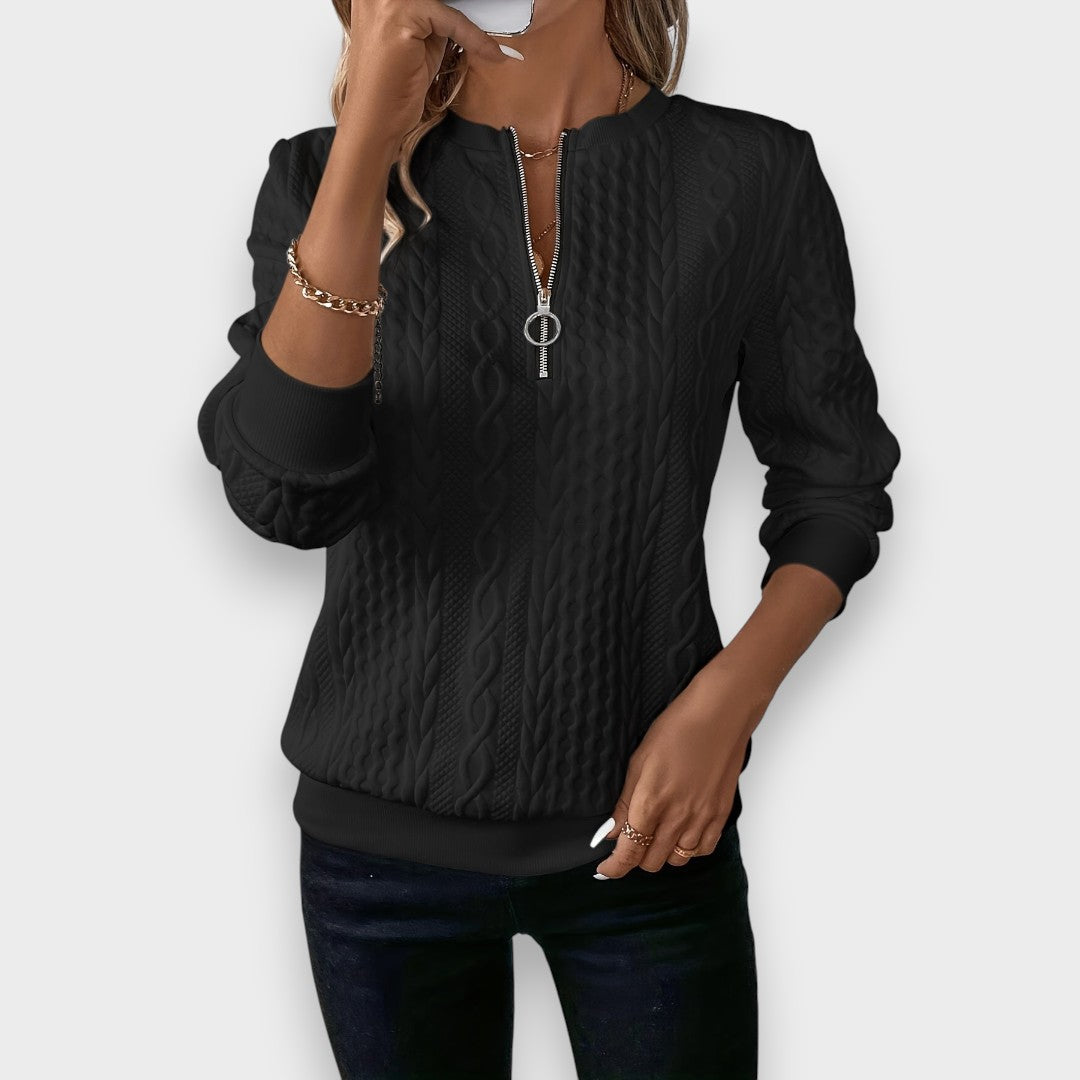 Eugénia - Elegante chaqueta de mujer con cremallera