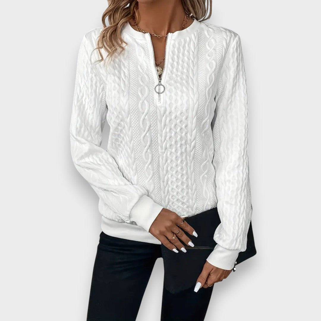 Eugénia - Elegante chaqueta de mujer con cremallera