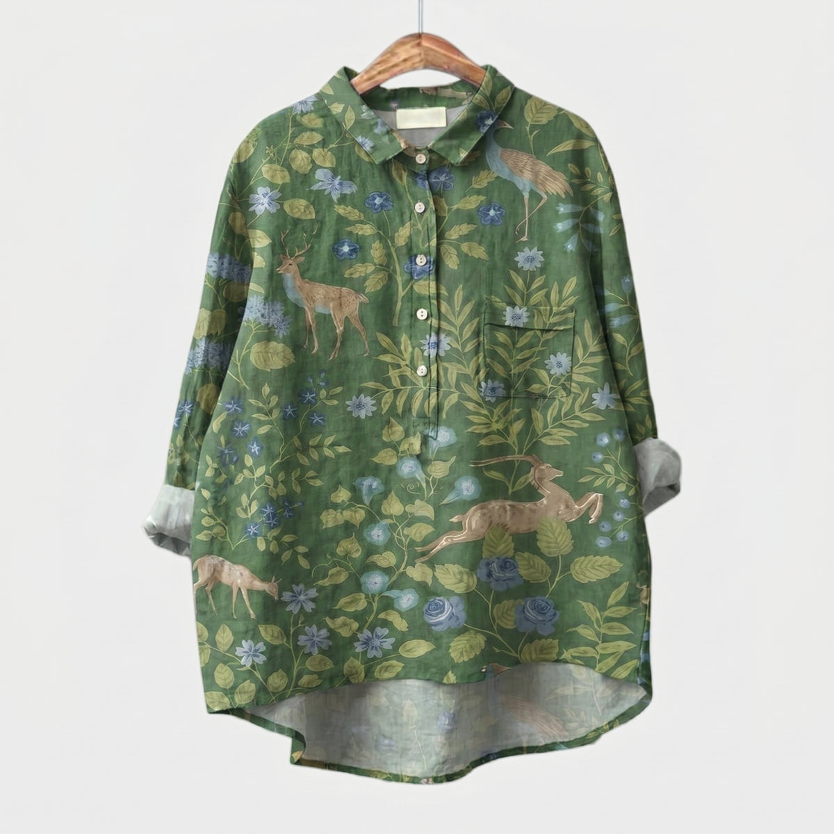 Bianca™ | Blusa de lino atemporal con estampado