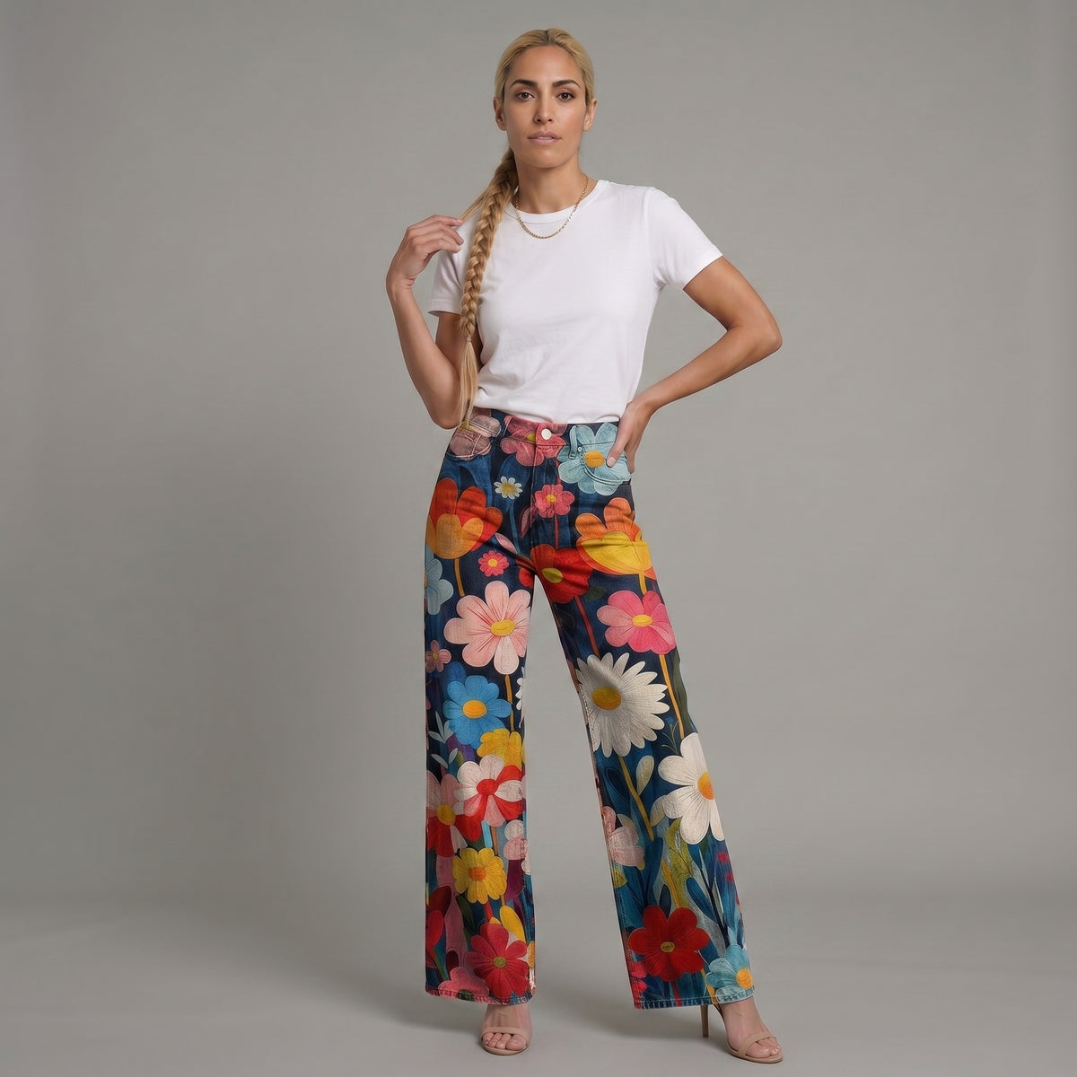 Léna™ | Pantalones Amplios Florales