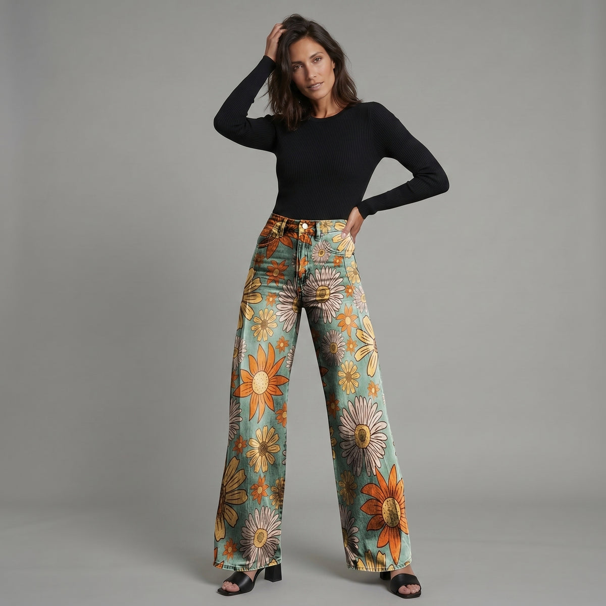 Cirilla™ | Pantalón Palazzo floral