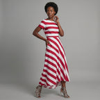 Janell - Vestido Maxi de Rayas