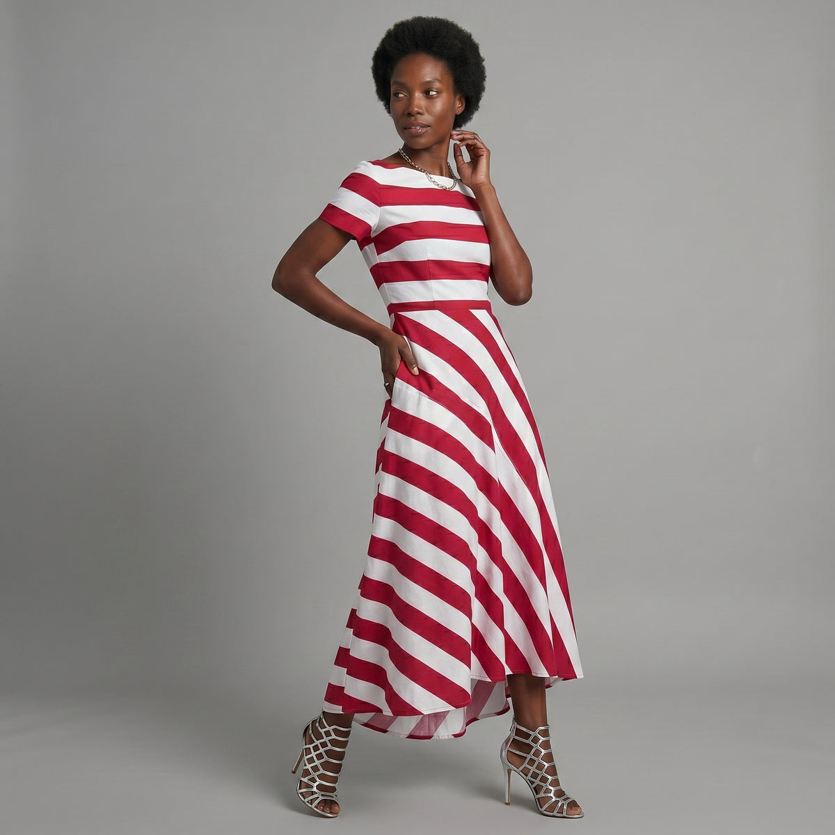 Janell - Vestido Maxi de Rayas