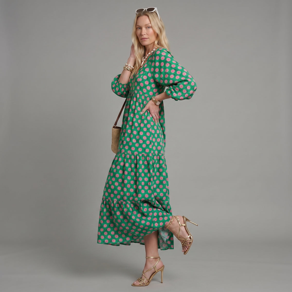 Vestidos maxi geométricos elegantes