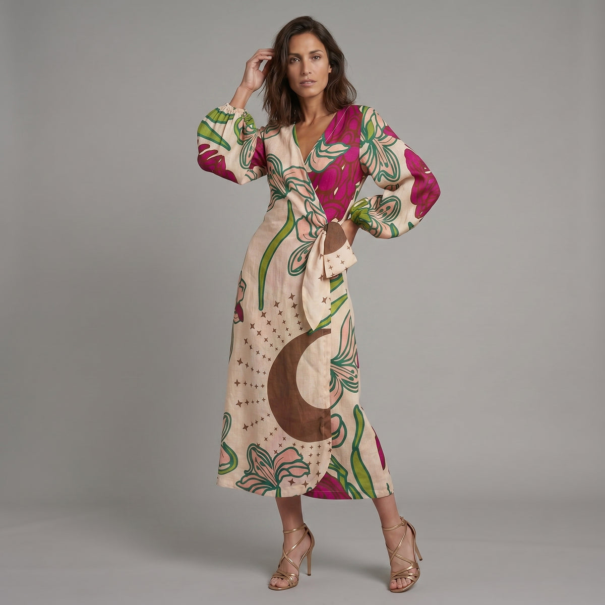 Tracey - Vestido maxi con lazo