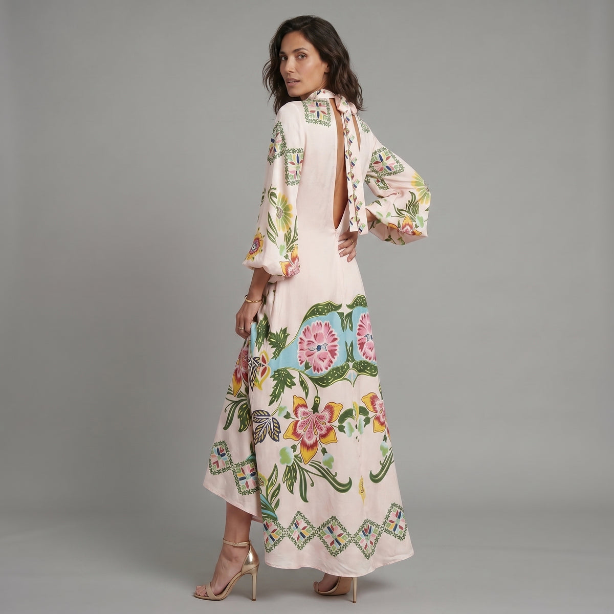 Lisa - vestidos maxi elegantes con estampado floral y diseño holgado