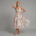 Vestidos midi elegantes de chifón