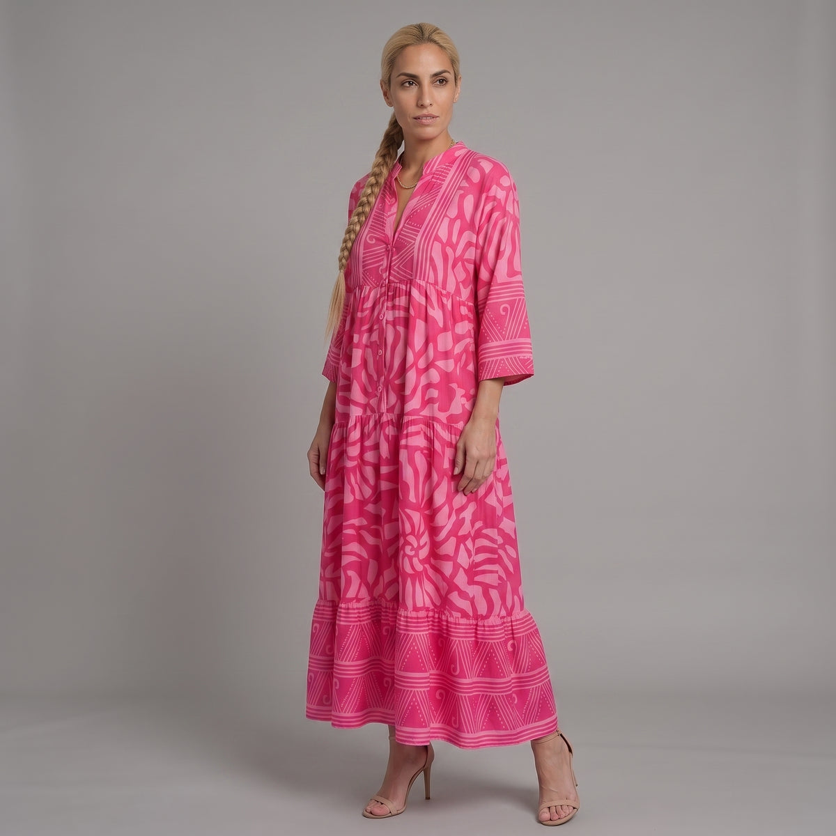 Marielle™ | Vestido Midi con Botones en la Delantera