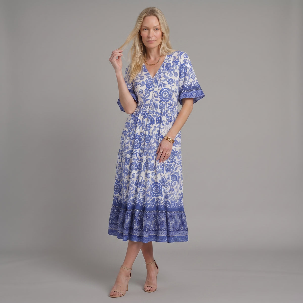 Keisha™ | Elegante escote en V con estampado floral