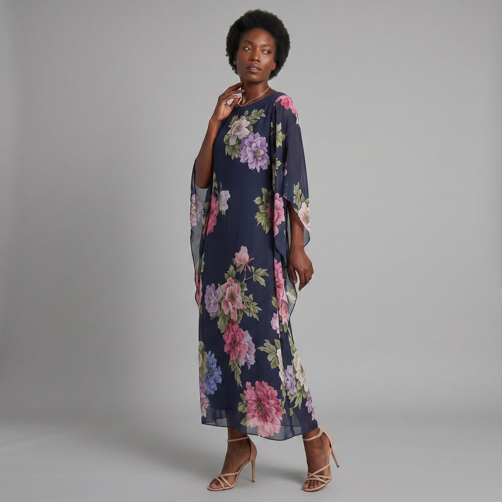 Elowen™ | Vestido Maxi Flor de Medianoche