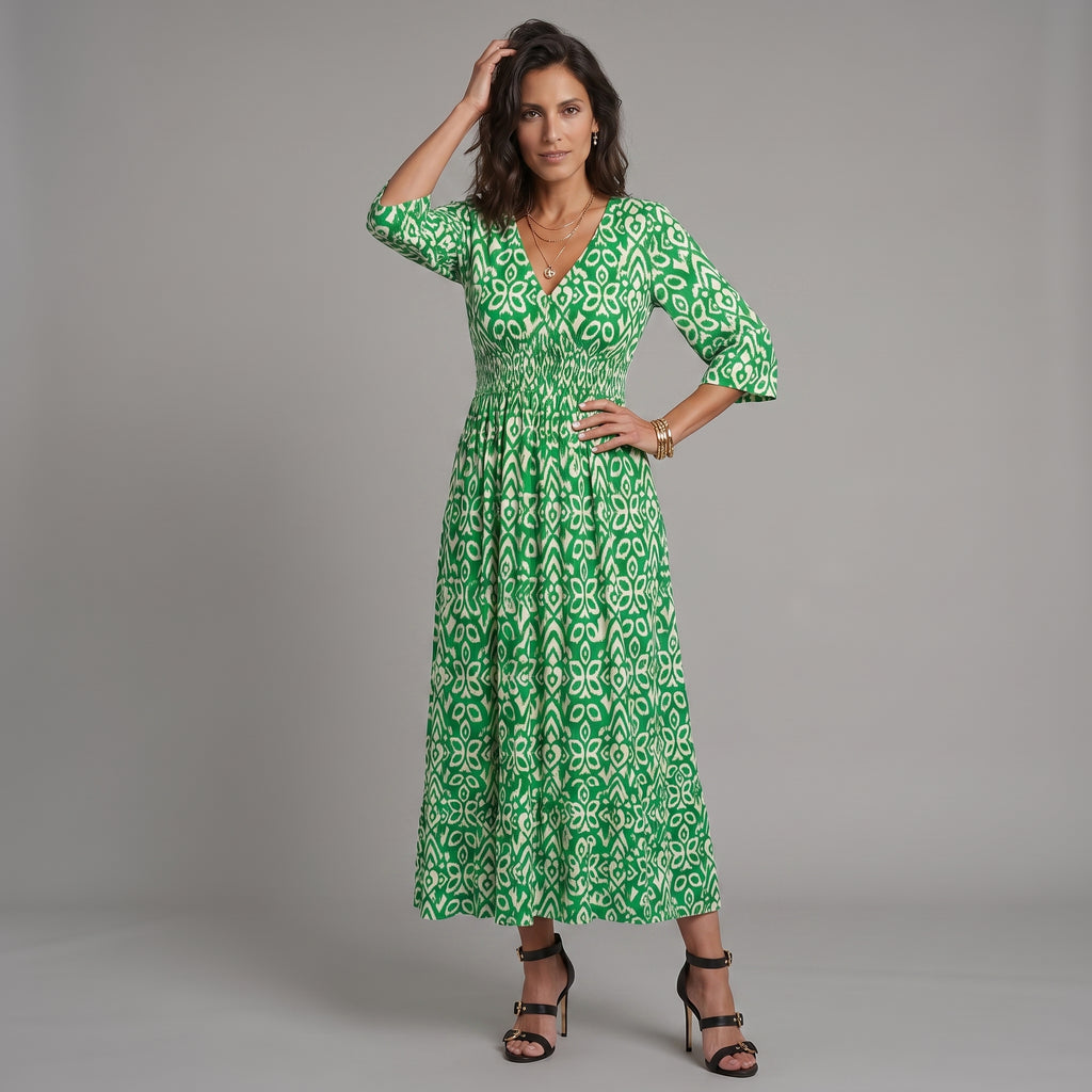 Althea™ | Vestido midi bohemio fluido