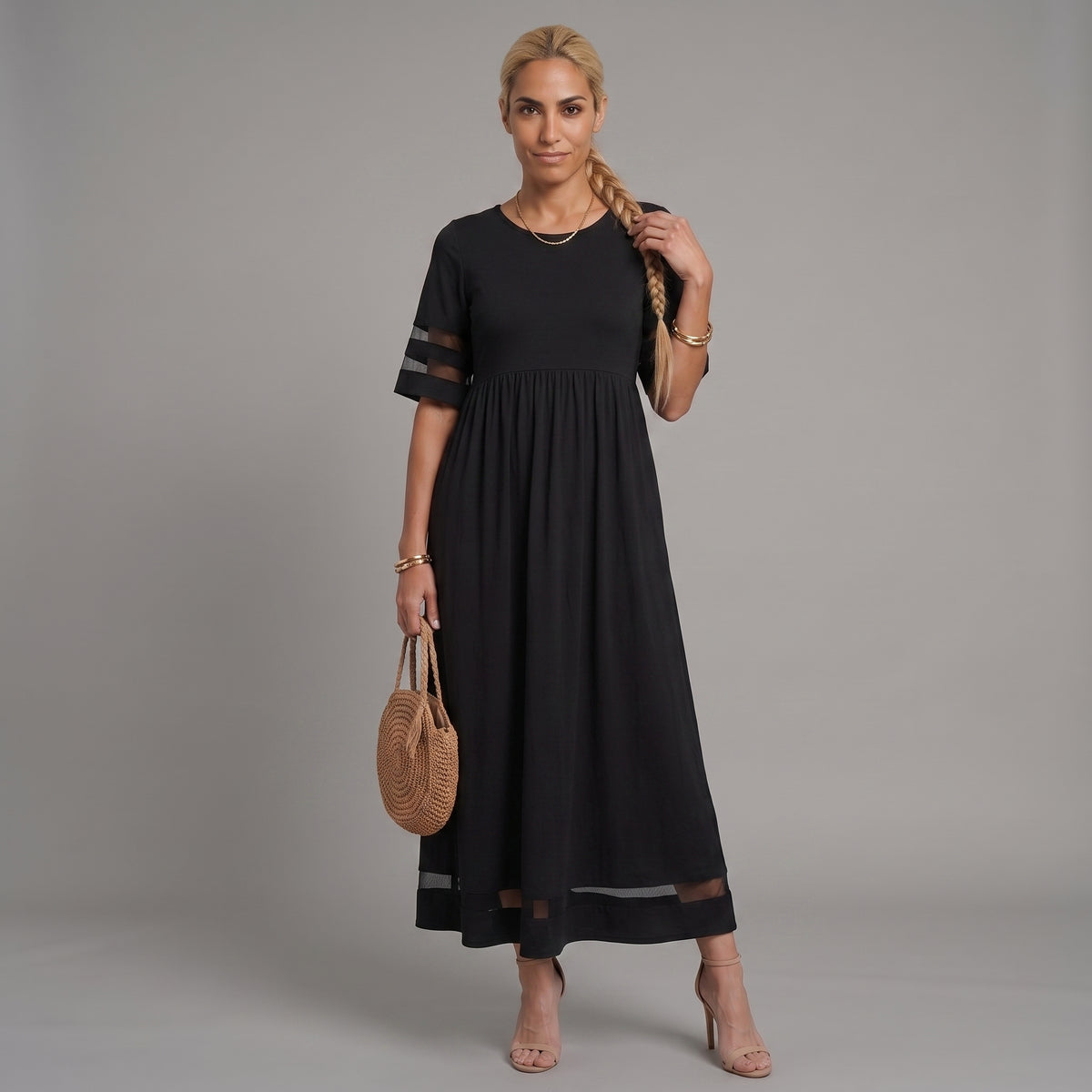 Aubrey™ | Vestido midi que alisa la barriga y favorece la silueta