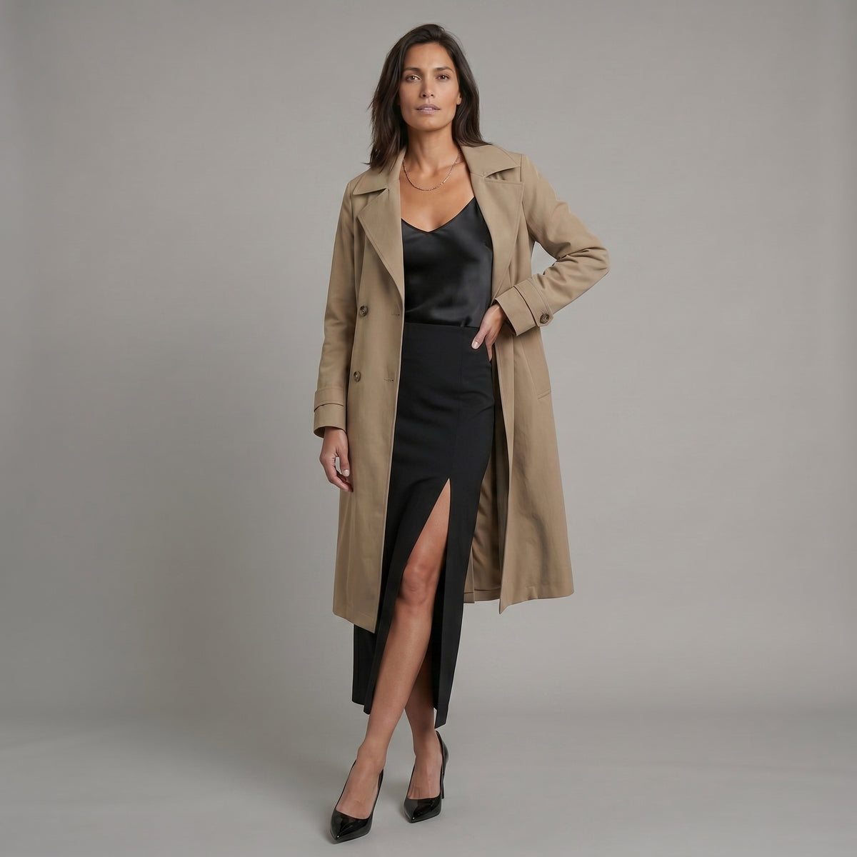 Barbara - Gabardina elegante tipo trench