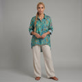 Alessa™ | Camisa de lino refinada con estampado