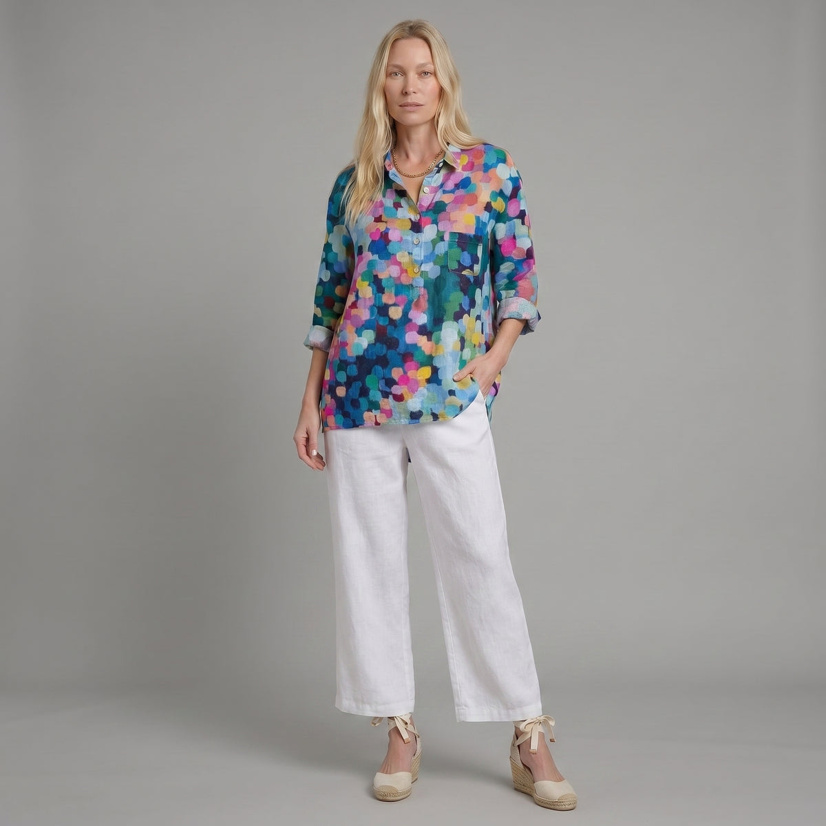 Fiorenza™ | Blusa de lino con diseño exclusivo